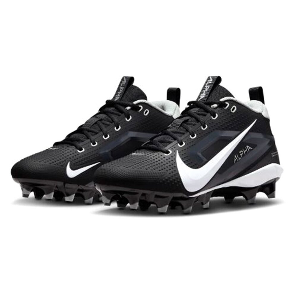 New Nike Men's Alpha Menace 4 Varsity Football Cleats FN0027-001 Black / White